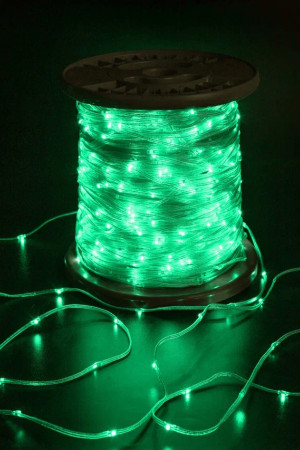 Светодиодная гирлянда Краса 200 м., 2000 LED, 24V, зелёный, статика, прозрачный провод, Teamprof (TPF-CR200-24V-T/G)