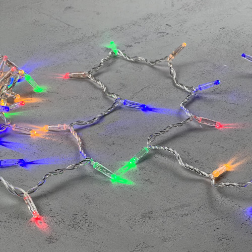 Светодиодная гирлянда с колпачком 100 разноцветных LED ламп 10 м., 24В., прозрачный провод ПВХ, IP65, LTC (PST100CAP-10-1M)