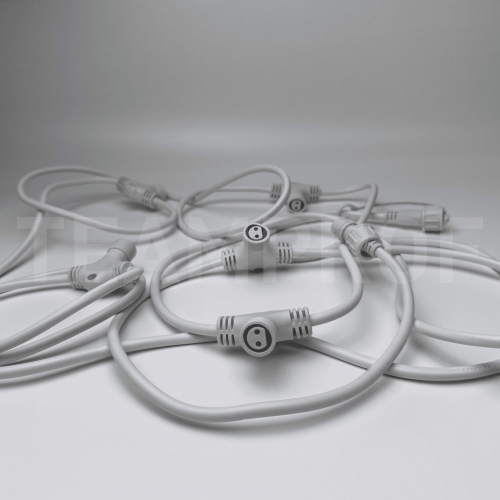 Соединительная шина, 2 pin, Т-образный коннектор, 5 м., 5 лучей, белый, TeamProf (TPF-SC-5/5-W)