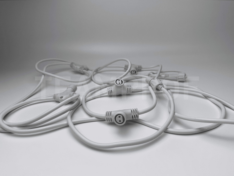 Соединительная шина, 2 pin, Т-образный коннектор, 5 м., 5 лучей, белый, TeamProf (TPF-SC-5/5-W)