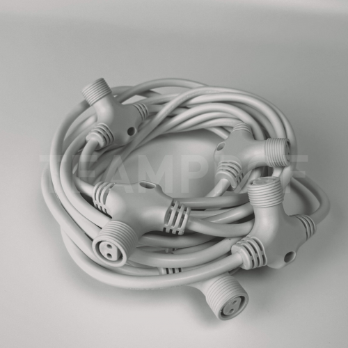 Соединительная шина, 2 pin, Т-образный коннектор, 5 м., 5 лучей, белый, TeamProf (TPF-SC-5/5-W)