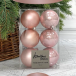 Набор пластиковых шаров Парис 80 мм., розовый перламутр, 6 шт., Christmas DeLuxe (87063)