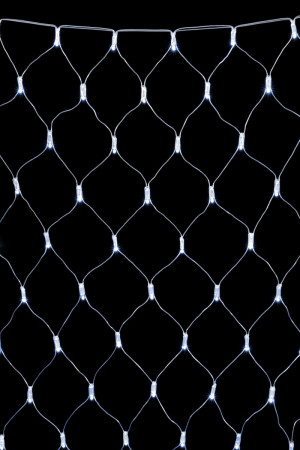 Светодиодная сетка с колпачком 2*2 м., 220В, 256 холодных белых LED, провод прозрачный ПВХ, IP65, LTC (NTL256CAP-10-2W)