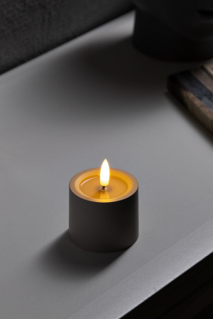  Светодиодная свеча бежевая 6×8×6 см., пластик, батарейки АААх2, Luazon Lighting (9907598)