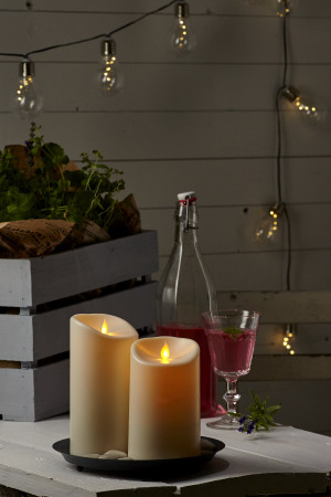 Светодиодная свеча LED TWINKLE 17,5 см с эффектом живого пламени (063-77)