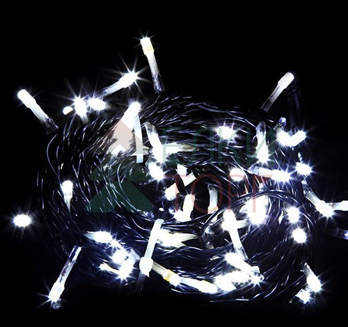 Комплект гирлянд на деревья 60 м., 3 луча по 20 м, 24V, 600 холодных белых LED ламп, черный ПВХ, LTC (KDD600-11-1W)