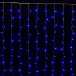 Занавес с контроллером 1.5*1 м., 220V, 100 синих LED ламп, соединяемый, прозрачный провод, Winner (B.03.5T.100+)