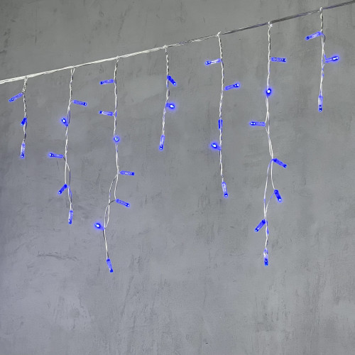  Светодиодная бахрома с колпачком 3,1*0,5 м., 120 синих LED ламп, прозрачный провод ПВХ, IP65, LTC (PIL120CAP-10-2B)