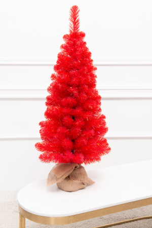 Искусственная елка Искристая красная 60 см., мягкая хвоя ПВХ, ЕлкиТорг (152060)