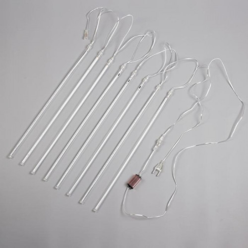 Гирлянда Сосульки 2.5×0.5 м., IP65, прозрачная нить, 288 белых LED с эффектом стекания, 12 В., Luazon Lighting (5248337)