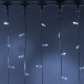 Светодиодный занавес 600 холодных белых LED ламп, 2*3 м., мерцание, белый провод ПВХ, Teamprof (TPF-C2*3F-CW/W)