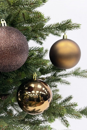 Набор пластиковых шаров Рокси 80 мм., 25 шт., шоколадный, House of seasons (84682) 