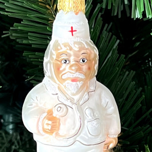 Елочное украшение Врач, стекло, 12 см., 1 шт., Витус (А299)