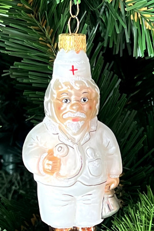 Елочное украшение Врач, стекло, 12 см., 1 шт., Витус (А299)