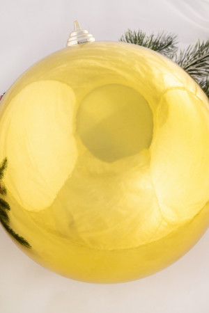 Шар пластиковый глянцевый 140 мм., золотой, ЕлкиТорг (150106)