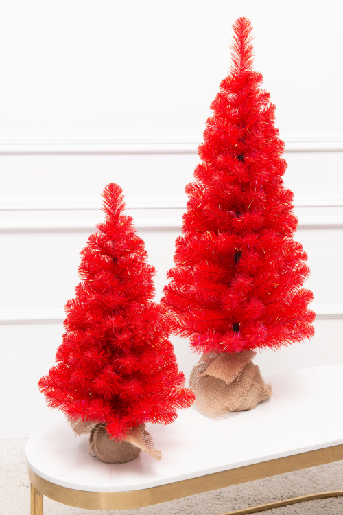 Искусственная елка Искристая красная 90 см., мягкая хвоя ПВХ, ЕлкиТорг (152090)