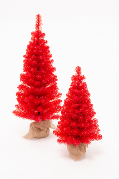 Искусственная елка Искристая красная 90 см., мягкая хвоя ПВХ, ЕлкиТорг (152090)