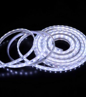 Светодиодная лента Комета 5 м., 300 LED, 24В, белая, прозрачный силикон, IP67, TeamProf (TPF-K2-5050-60-24V-W)