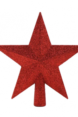 Елочная макушка Звезда кремлевская 19 см., пластик, красный, Christmas DeLuxe (87386)