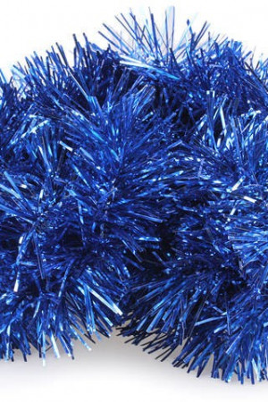 Мишура цвет голубой, диаметр 50 мм., длина 2 м., ЕлкиТорг (M50blue)