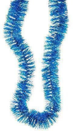 Мишура цвет голубой, диаметр 50 мм., длина 2 м., ЕлкиТорг (M50blue)