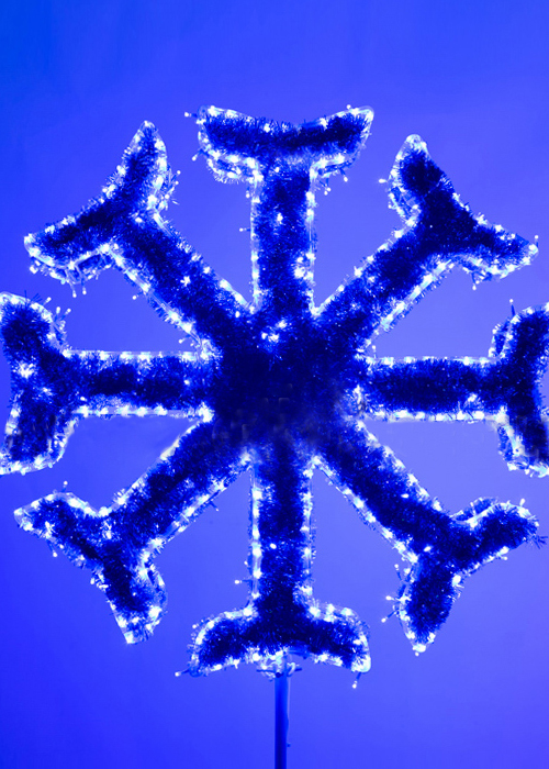 Макушка Снежинка Стандарт 50 см. для елей высотой от 3 до 6 м., синяя, Green Trees (sn-50blue)