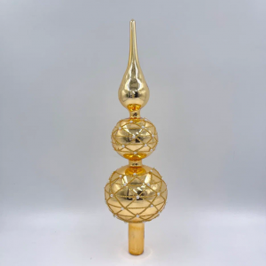 Елочная стеклянная макушка Золотая россыпь 31 см., золото, Christmas DeLuxe (13169)