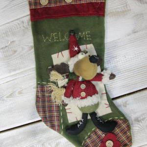 Новогодний чулок Волшебный олень 50 см. (ADA1320040C)