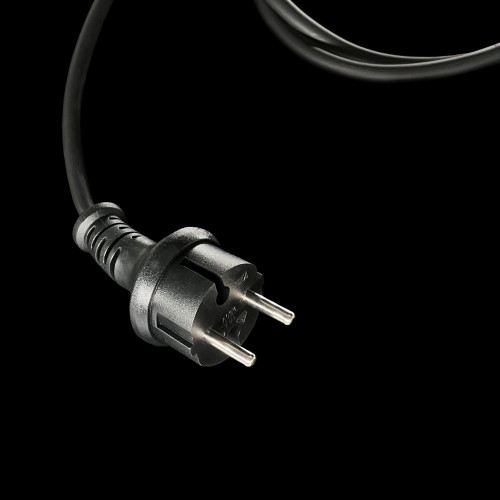 Кабель питания 1,5 м. с выпрямителем для каучуковых и ПВХ нитей 220В., провод черный Каучук, IP65, LTC (LLC-1-3A)