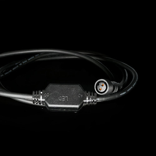 Кабель питания 1,5 м. с выпрямителем для каучуковых и ПВХ нитей 220В., провод черный Каучук, IP65, LTC (LLC-1-3A)