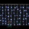 Занавес с мерцающим диодом 1.5*1.5 м., 220V, 160 холодных белых LED ламп, соединяемый, прозрачный провод, Winner (w.03.5T.160+)