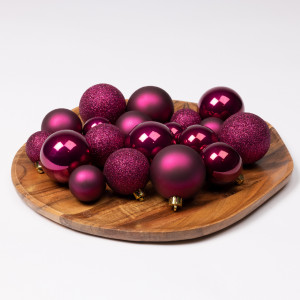 Набор пластиковых шаров Стиль mix, магнолия, 30 шт., Kaemingk (023076)