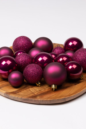 Набор пластиковых шаров Стиль mix, магнолия, 30 шт., Kaemingk (023076)