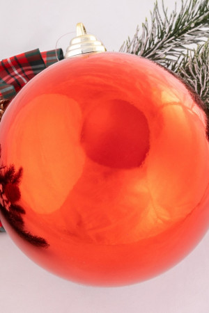 Шар пластиковый глянцевый 140 мм., красный, ЕлкиТорг (150107)