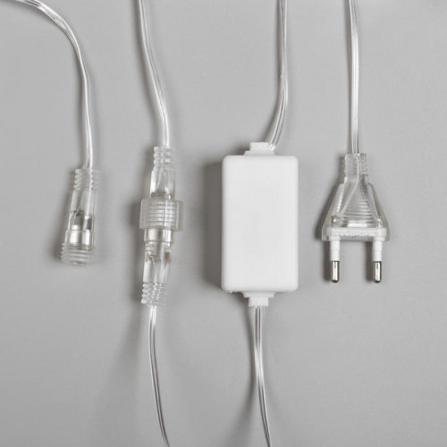 Гирлянда Сосульки 2.5×0.5 м., IP65, прозрачная нить, 288 теплых белых LED с эффектом стекания, 12 В., Luazon Lighting (5248338)