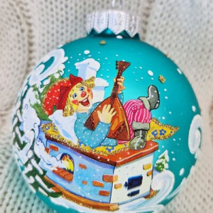 КУ-80-244033 Стеклянный шар Емеля на печи 80 мм., Коломеев