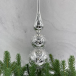 Елочная стеклянная макушка Снежные узоры 31 см., серебро, Christmas DeLuxe (13171) 