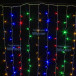 Занавес с мерцающим диодом 1.5*1.5 м., 220V, 160 разноцветных LED ламп, соединяемый, прозрачный провод, Winner Light (m.03.5T.160+)