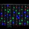 Занавес с мерцающим диодом 1.5*1.5 м., 220V, 160 разноцветных LED ламп, соединяемый, прозрачный провод, Winner Light (m.03.5T.160+)