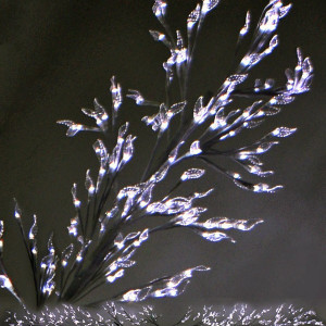 Светодиодная флористика Ветка с листьями 2.2 м., 220V, 480 холодных белых LED ламп, черный провод, Beauty Led (LC176L-B480A-J)