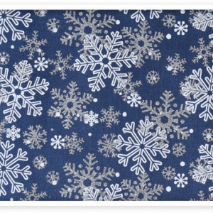 Новогодняя дорожка для стола Морозное утро 28х250 см., узор снежинки, Koopman (767611430/2) 
