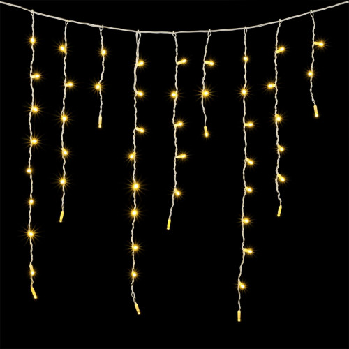 Светодиодная бахрома с колпачком 3,2 x 0,9 м тепло-белая 220В, 180 LED, провод белый ПВХ, IP65 (PIL180CAP-8-2WW) 