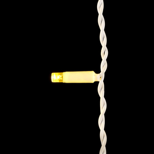 Светодиодная бахрома с колпачком 3,2 x 0,9 м тепло-белая 220В, 180 LED, провод белый ПВХ, IP65 (PIL180CAP-8-2WW) 