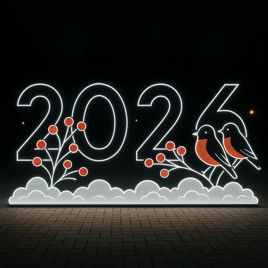 Светодиодные цифры "2026" 200 см., Сад Радости (SR018)