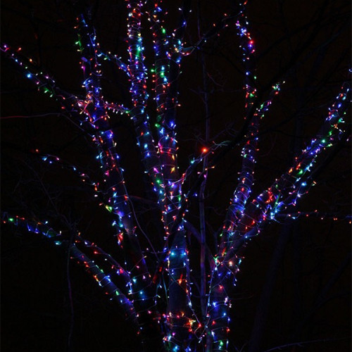 Комплект гирлянды на деревья 60 м., 3 луча по 20 м, 600 RGB ламп, черный силикон, Beauty Led (KDD600-11-1RGB)