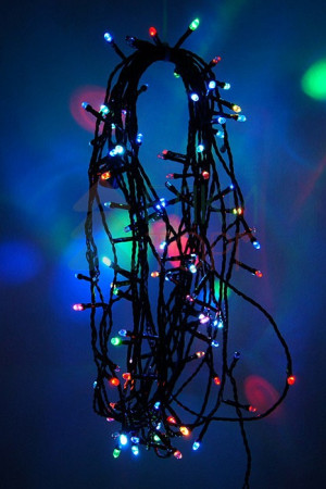Комплект гирлянды на деревья 60 м., 3 луча по 20 м, 600 RGB ламп, черный силикон, Beauty Led (KDD600-11-1RGB)