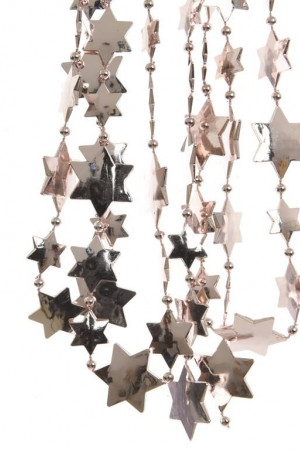 Бусы пластиковые Звезды 270 см розовые, Kaemingk (000469)