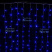 Занавес с мерцающим диодом 1.5*1.5 м., 220V, 160 синих LED ламп, соединяемый, прозрачный провод, Winner Light (B.03.5T.160+)