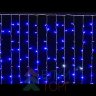 Занавес с мерцающим диодом 1.5*1.5 м., 220V, 160 синих LED ламп, соединяемый, прозрачный провод, Winner Light (B.03.5T.160+)