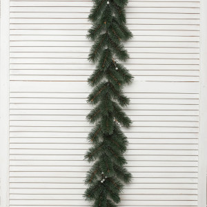 Хвойная гирлянда Полярная 145*25 см.,серебро, Леска, ЕлкиТорг (23021)